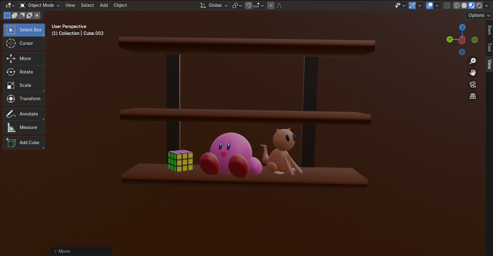 Kirby plush on Shelf